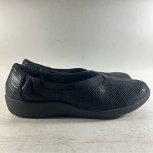 Clarks Cloudsteppers Sillian Women’s Shoes Slip On Sneakers Black Size 6.5 M